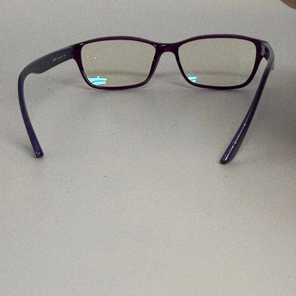 Lacoste L3803B 513 Purple Glitter Rectangular Eyeglass Frames 51-13-135 Italy